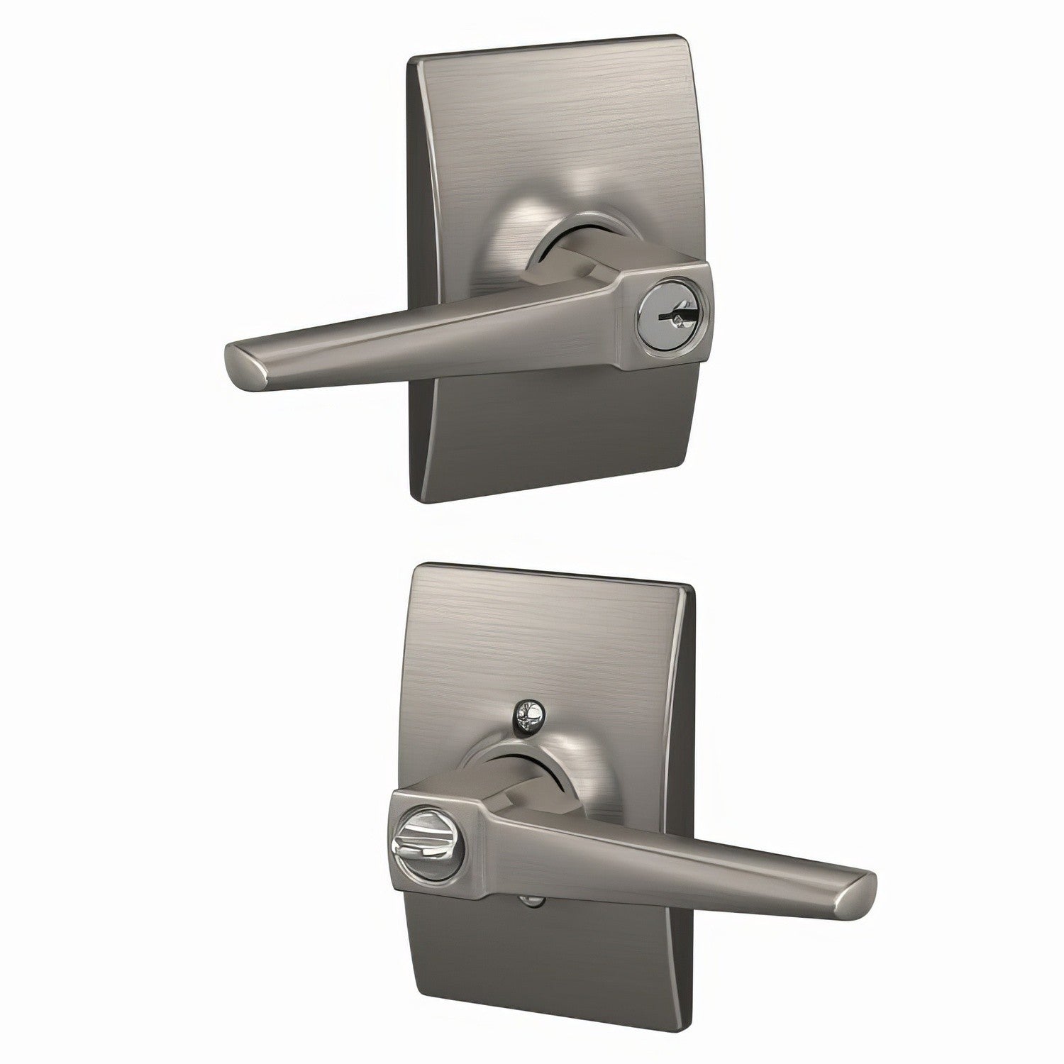 Schlage F51A-ELR-CEN Eller Single Cylinder Keyed Entry Lever Lock.