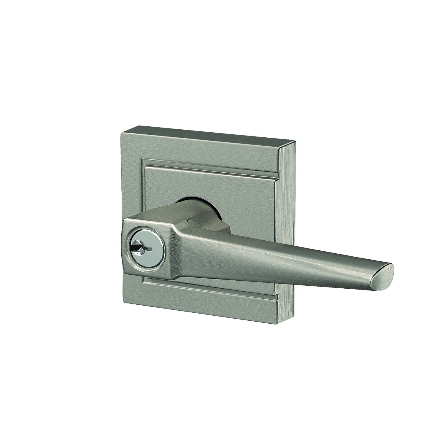 Schlage F51AELR-ULD Eller with Upland Rose Keyed Entry Door Lever