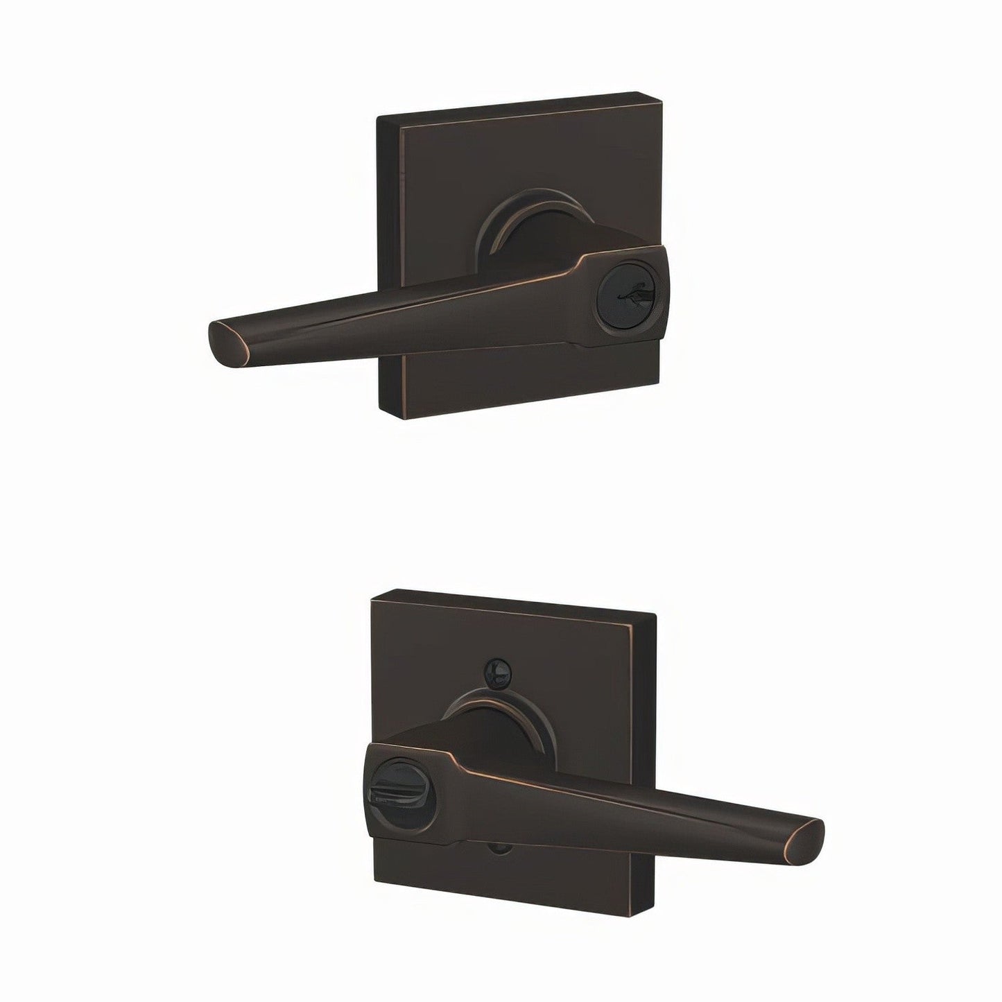 Schlage F51A-ELR-COL Eller Single Cylinder Keyed Entry Door Lever