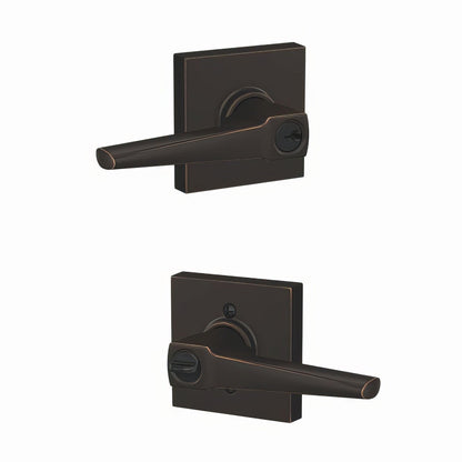 Schlage F51A-ELR-COL Eller Single Cylinder Keyed Entry Door Lever