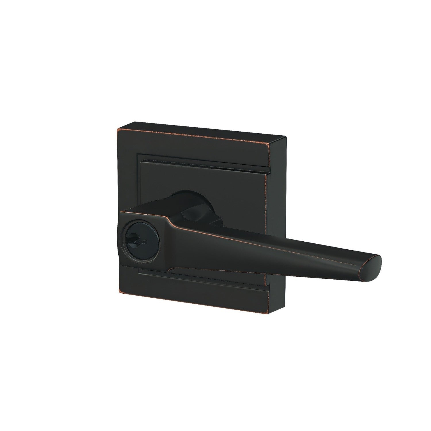 Schlage F51AELR-ULD Eller with Upland Rose Keyed Entry Door Lever