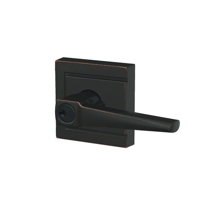 Schlage F51AELR-ULD Eller with Upland Rose Keyed Entry Door Lever