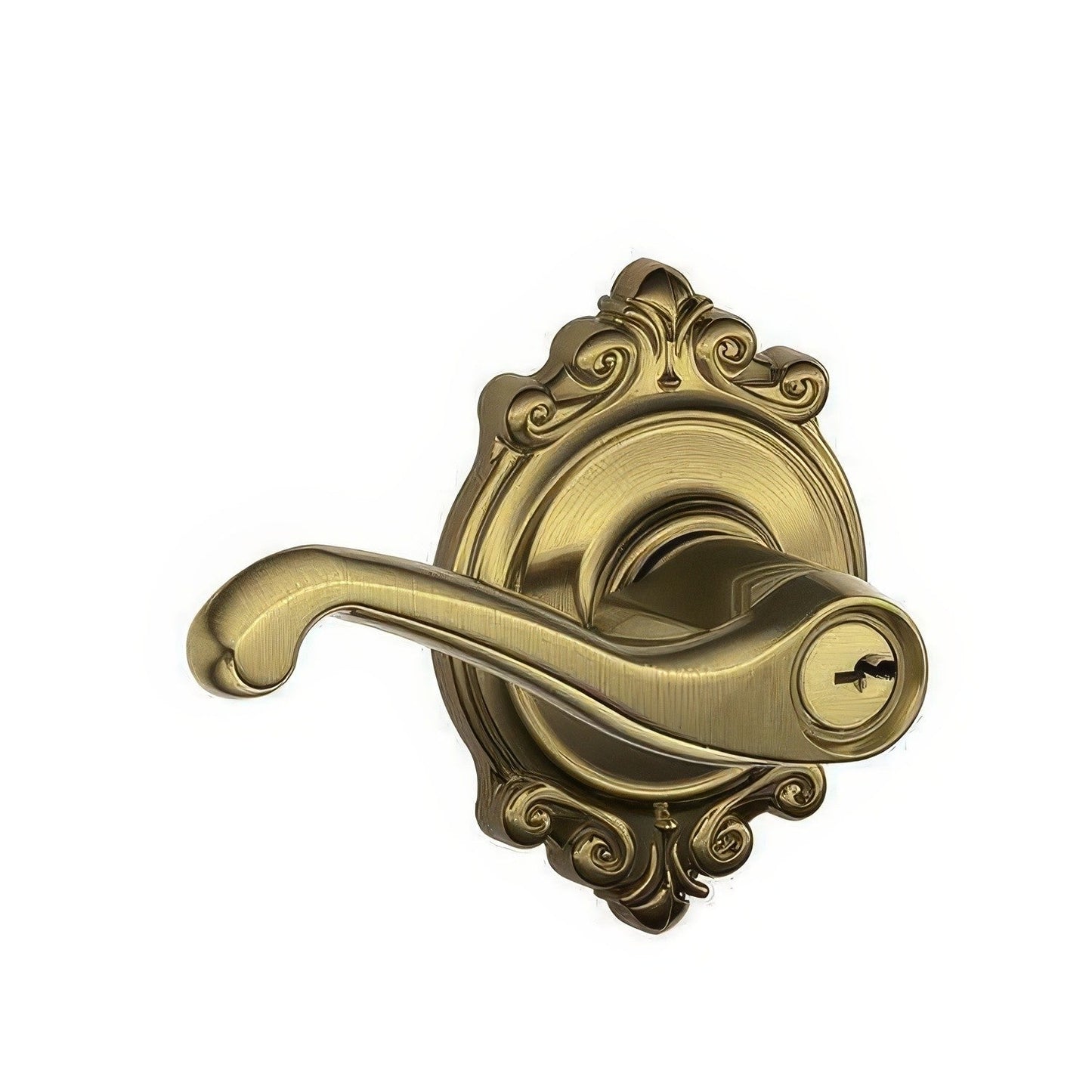Schlage F51A-FLA-BRK F-Series Flair Keyed Entry Door Lever
