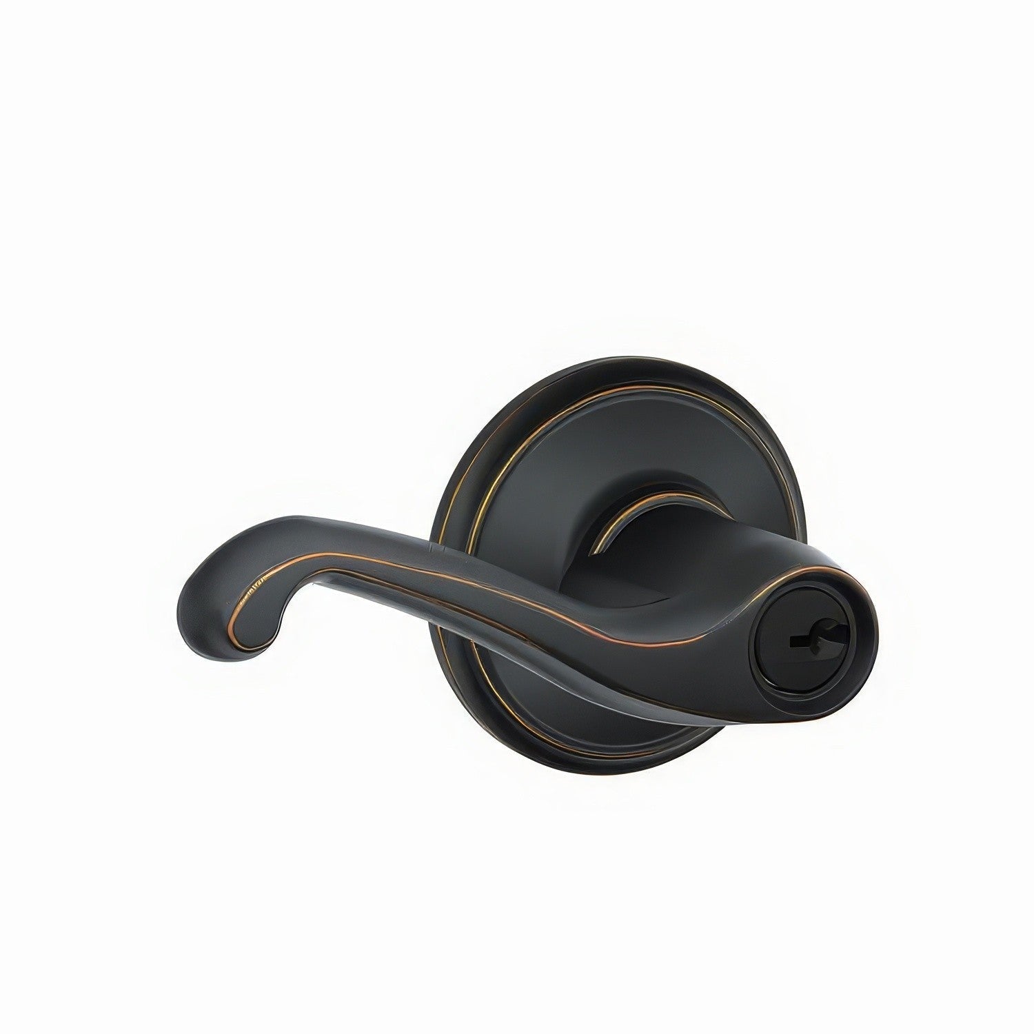 Schlage F51A-FLA F-Series Flair Single Cylinder Keyed Entry Panic Proof Door Lever.