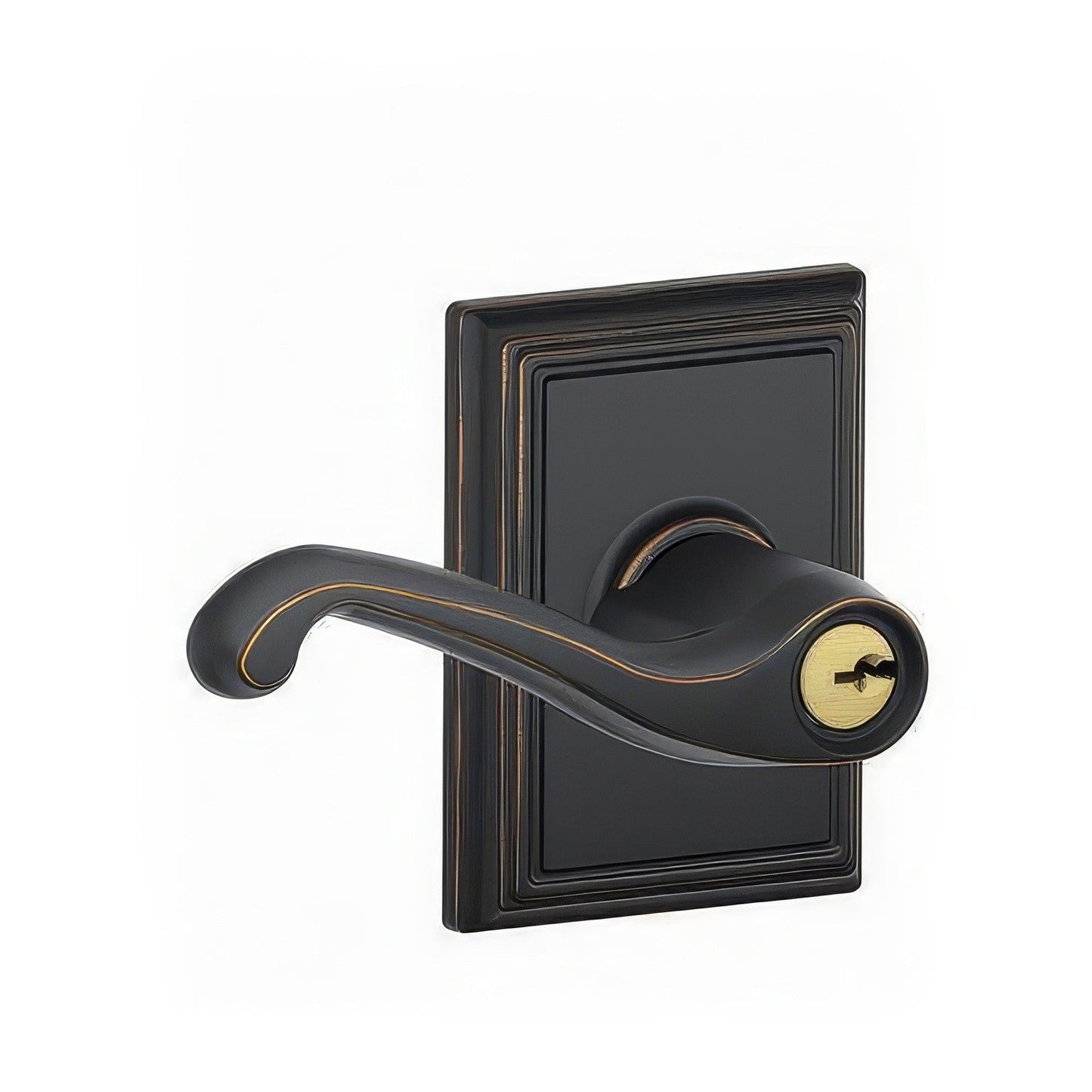 Schlage F51A-FLA-ADD F-Series Flair Keyed Entry Door Lever.