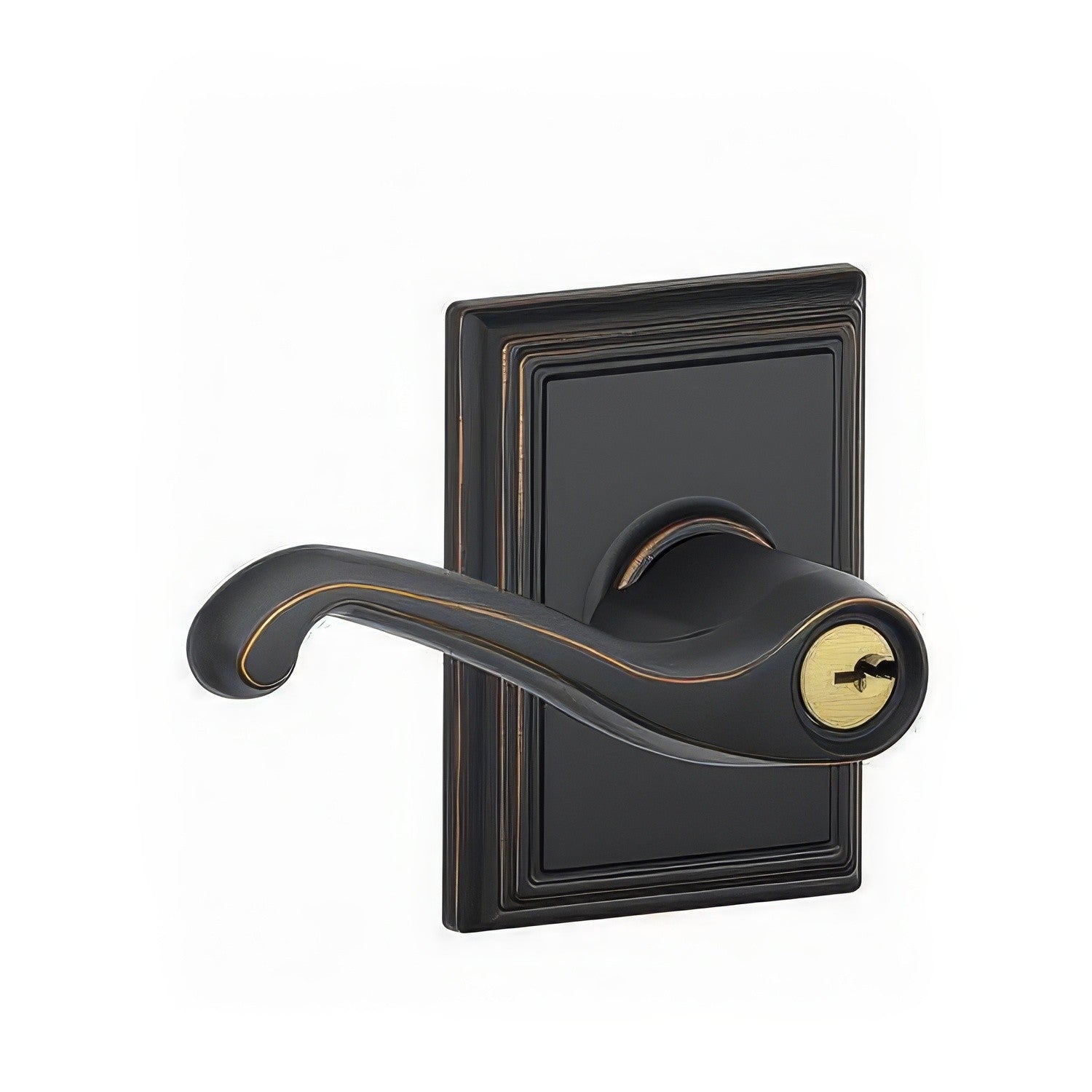 Schlage F51A-FLA-ADD F-Series Flair Keyed Entry Door Lever