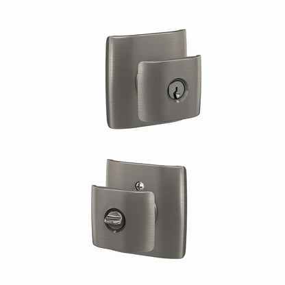 Schlage F51AGAN-DLT Ganton with Dalton Rose Keyed Entry Door Knob.