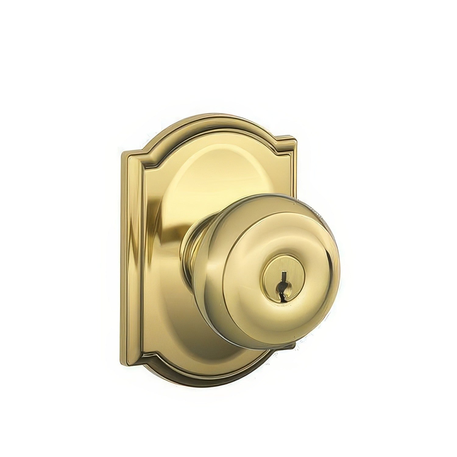 Schlage F51A-GEO-CAM F-Series Georgian Keyed Entry Door Knob.