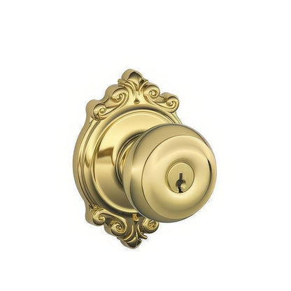 Schlage F51A-GEO-BRK F-Series Georgian Keyed Entry Door Knob.