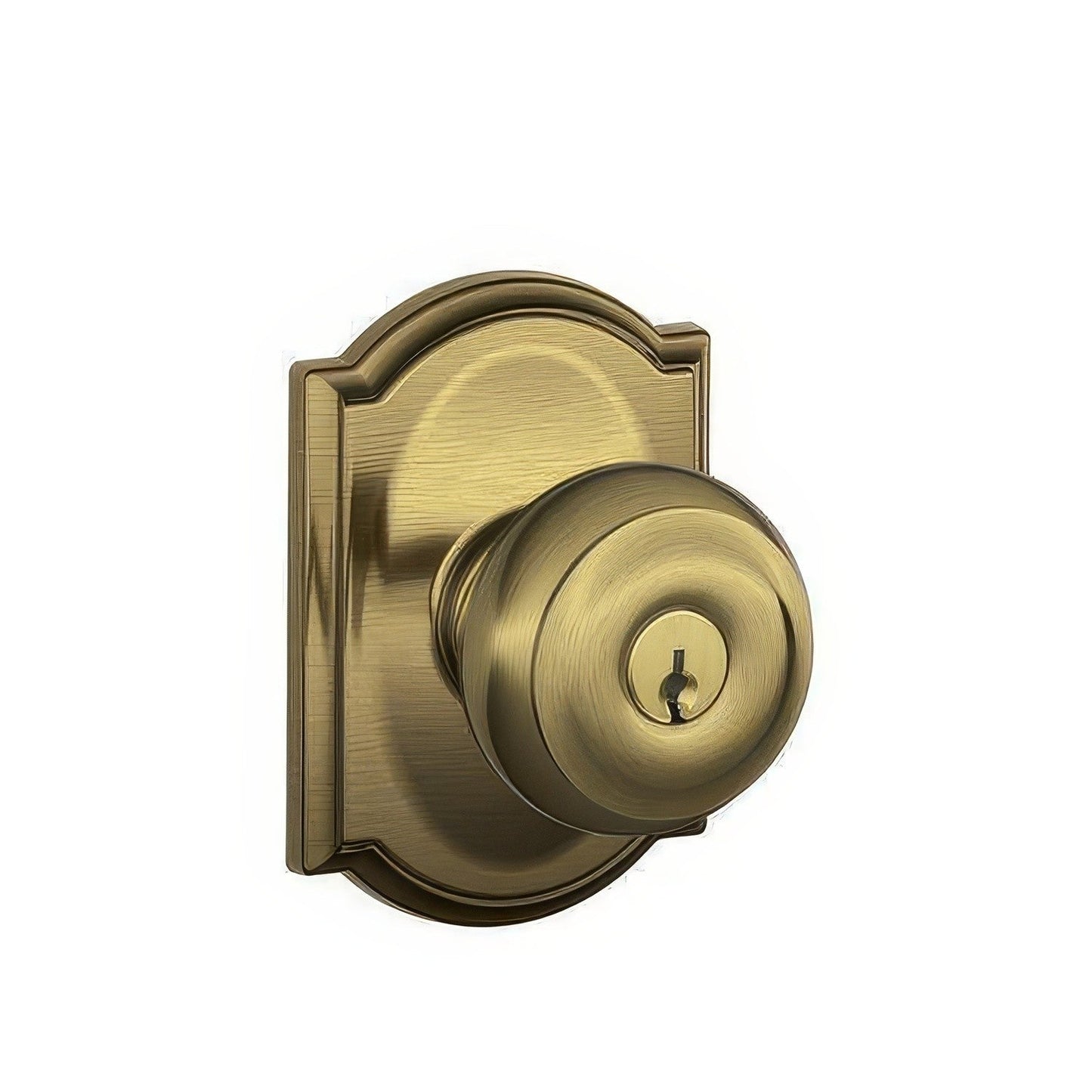 Schlage F51A-GEO-CAM F-Series Georgian Keyed Entry Door Knob.