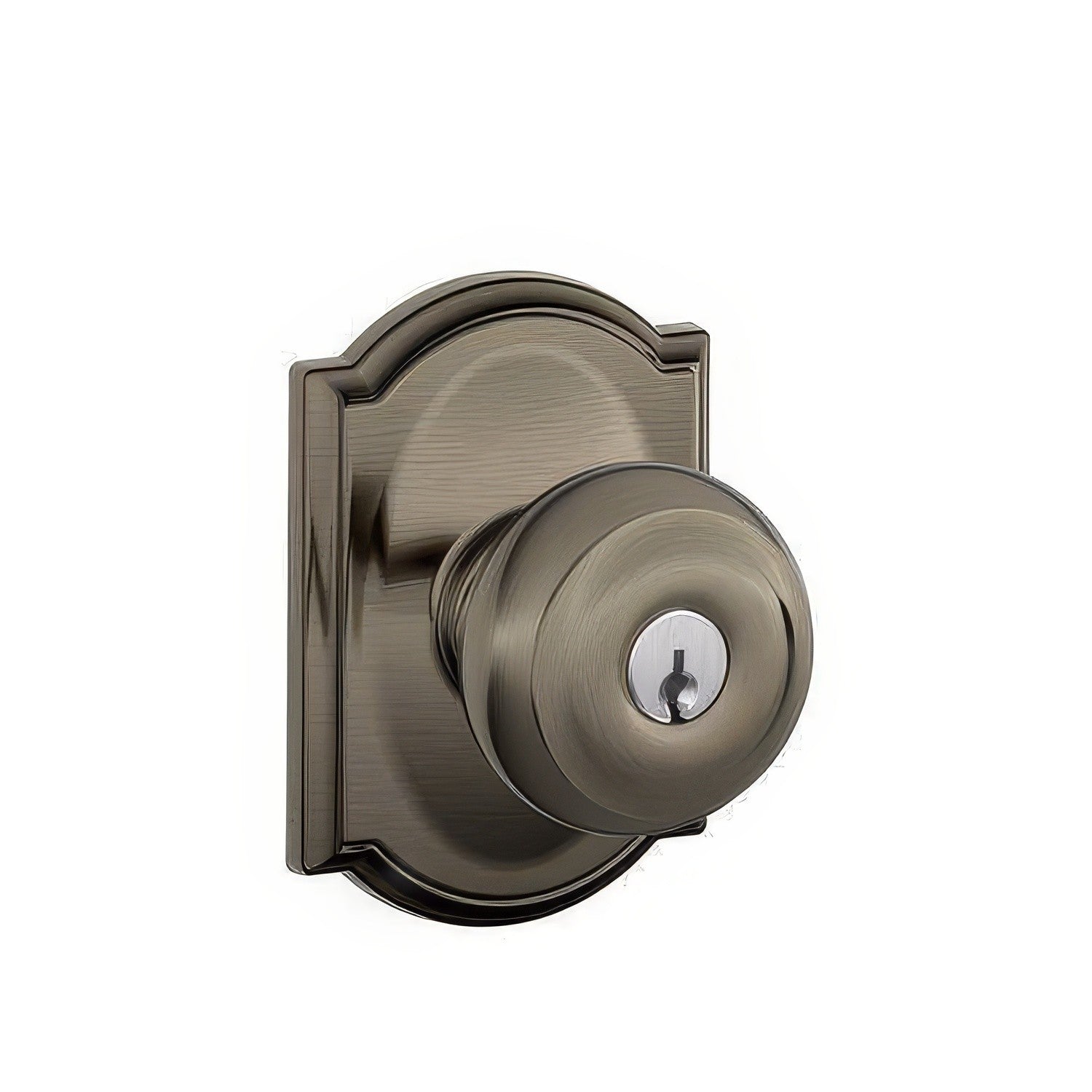 Schlage F51A-GEO-CAM F-Series Georgian Keyed Entry Door Knob.