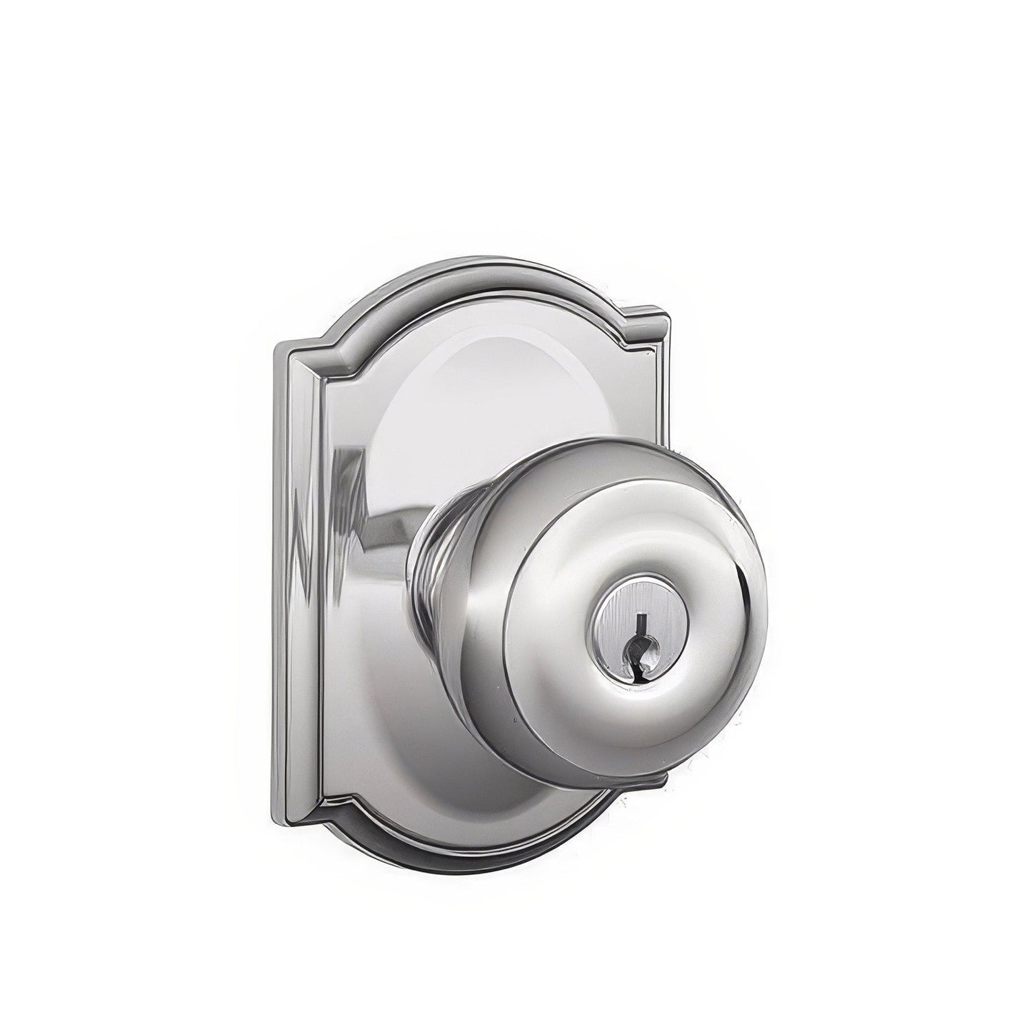 Schlage F51A-GEO-CAM F-Series Georgian Keyed Entry Door Knob.
