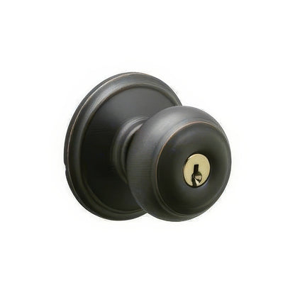 Schlage F51A-GEO F-Series Georgian Single Cylinder Panic Proof Keyed Entry Door Knob.