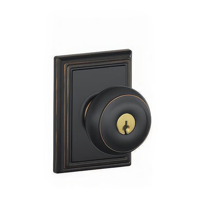 Schlage F51A-GEO-ADD F-Series Georgian Keyed Entry Door Knob.