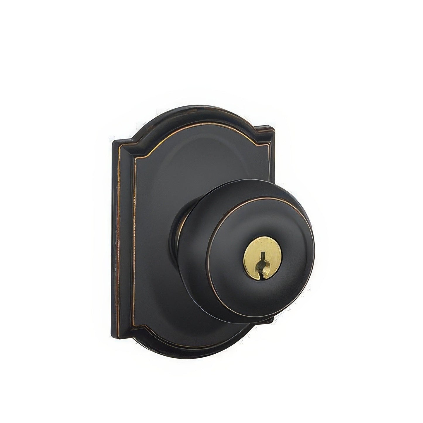 Schlage F51A-GEO-CAM F-Series Georgian Keyed Entry Door Knob.