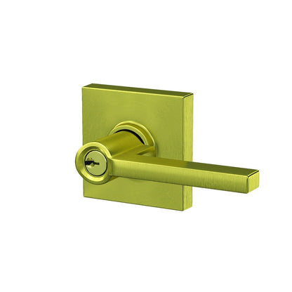 Schlage F51ALAT-COL Latitude with Collins Rose Keyed Entry Door Lever