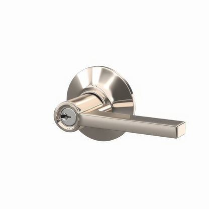 Schlage F51A-LAT F-Series Latitude Single Cylinder Keyed Entry Door Lever.