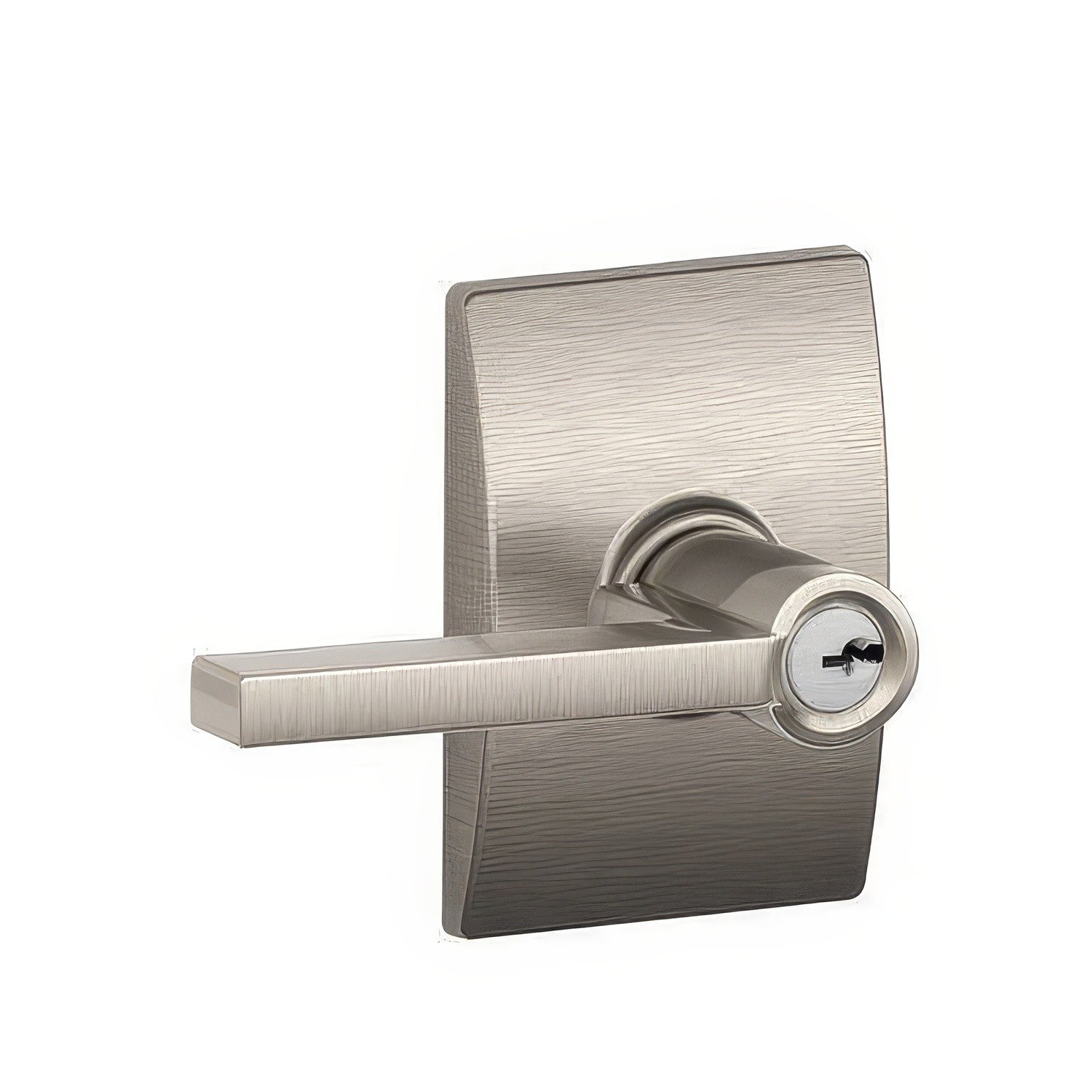 Schlage F51A-LAT-CEN F-Series Latitude Keyed Entry Door Lever.