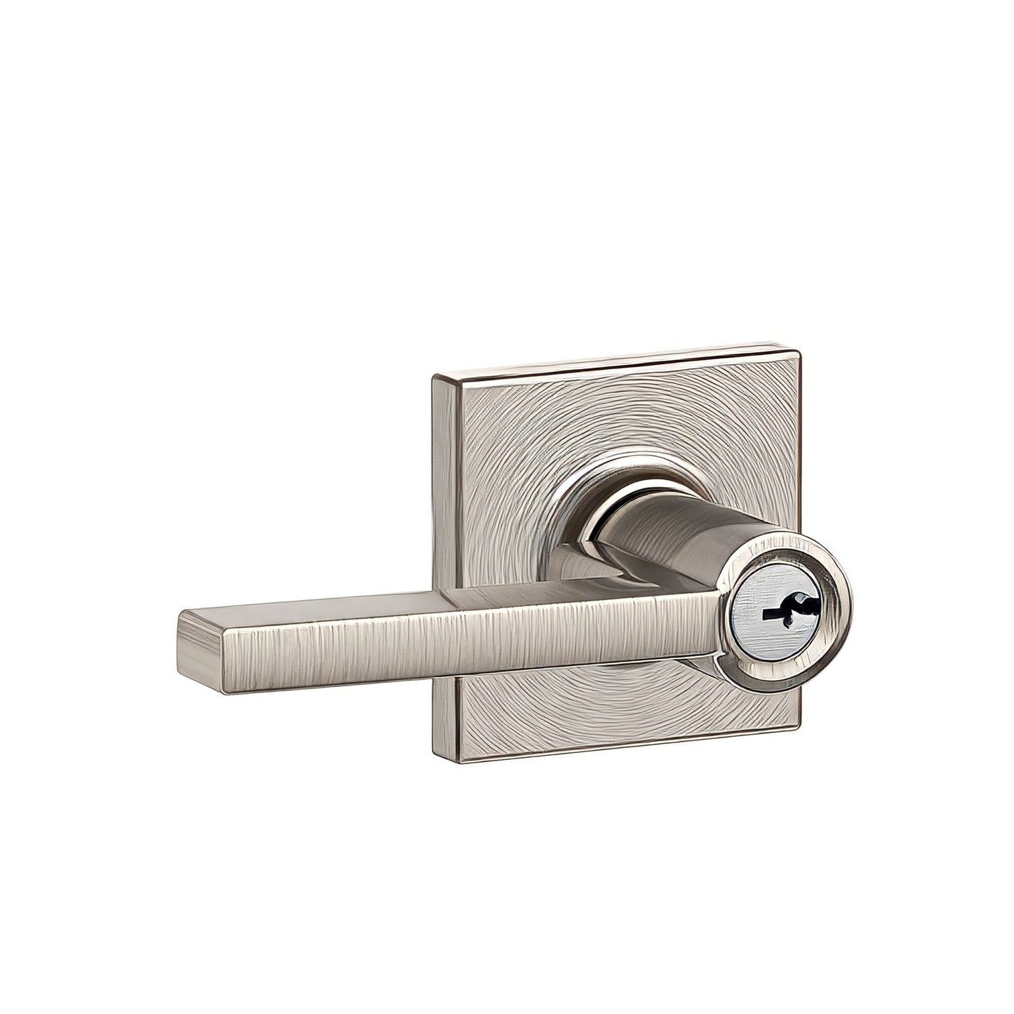 Schlage F51ALAT-COL Latitude with Collins Rose Keyed Entry Door Lever
