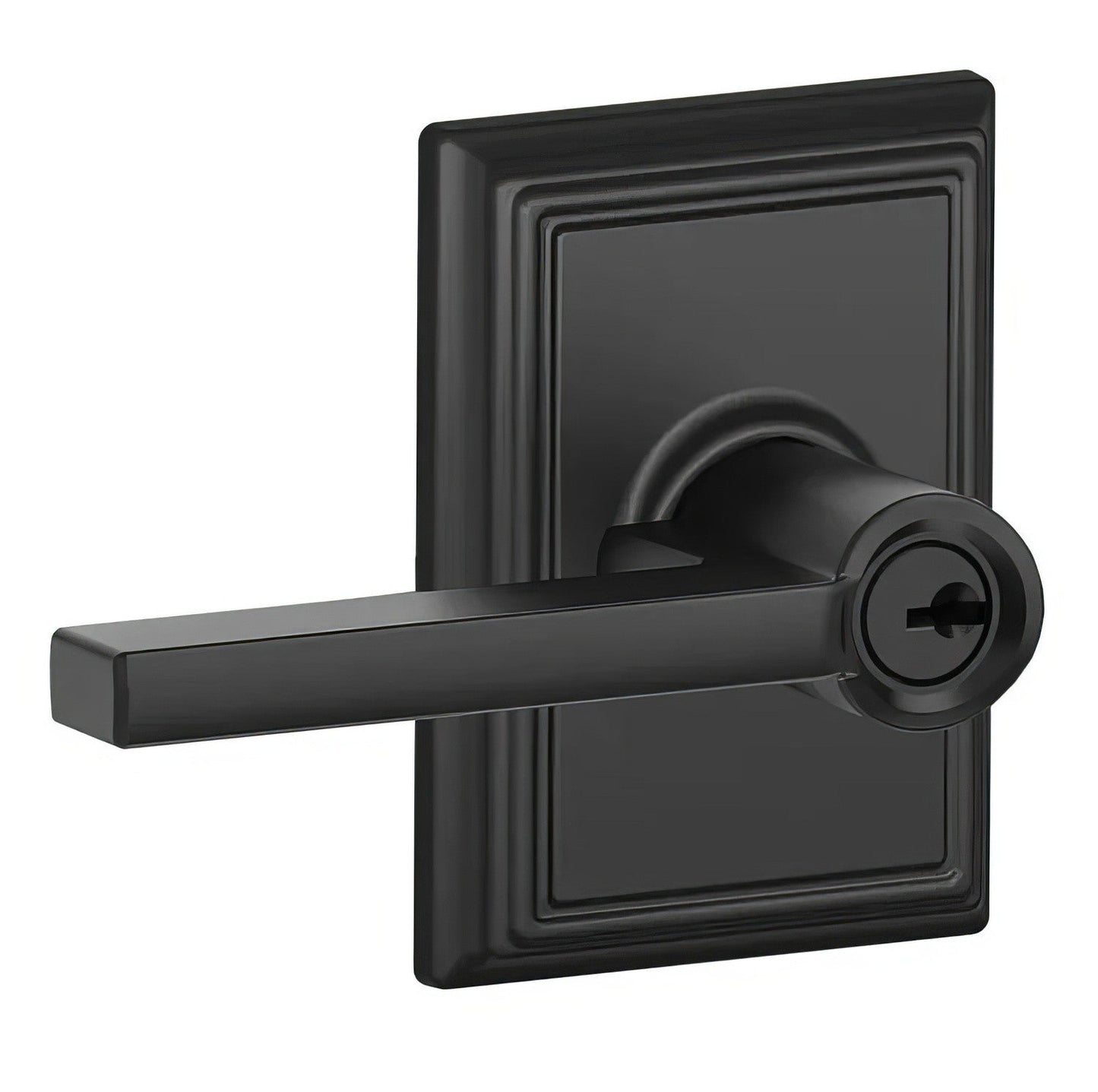 Schlage F51ALAT-ADD Latitude with Addison Rose Keyed Entry Door Lever