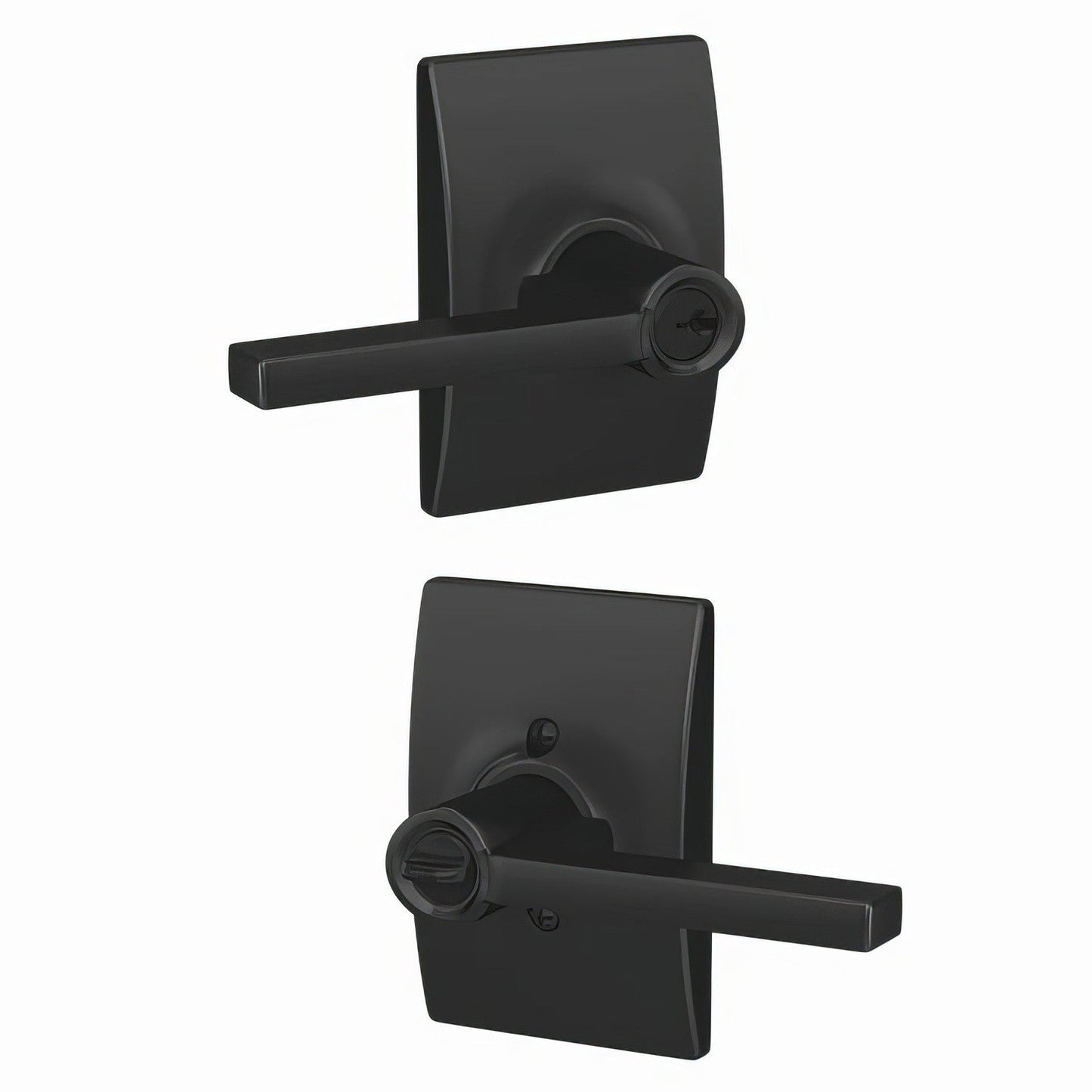 Schlage F51A-LAT-CEN F-Series Latitude Keyed Entry Door Lever.