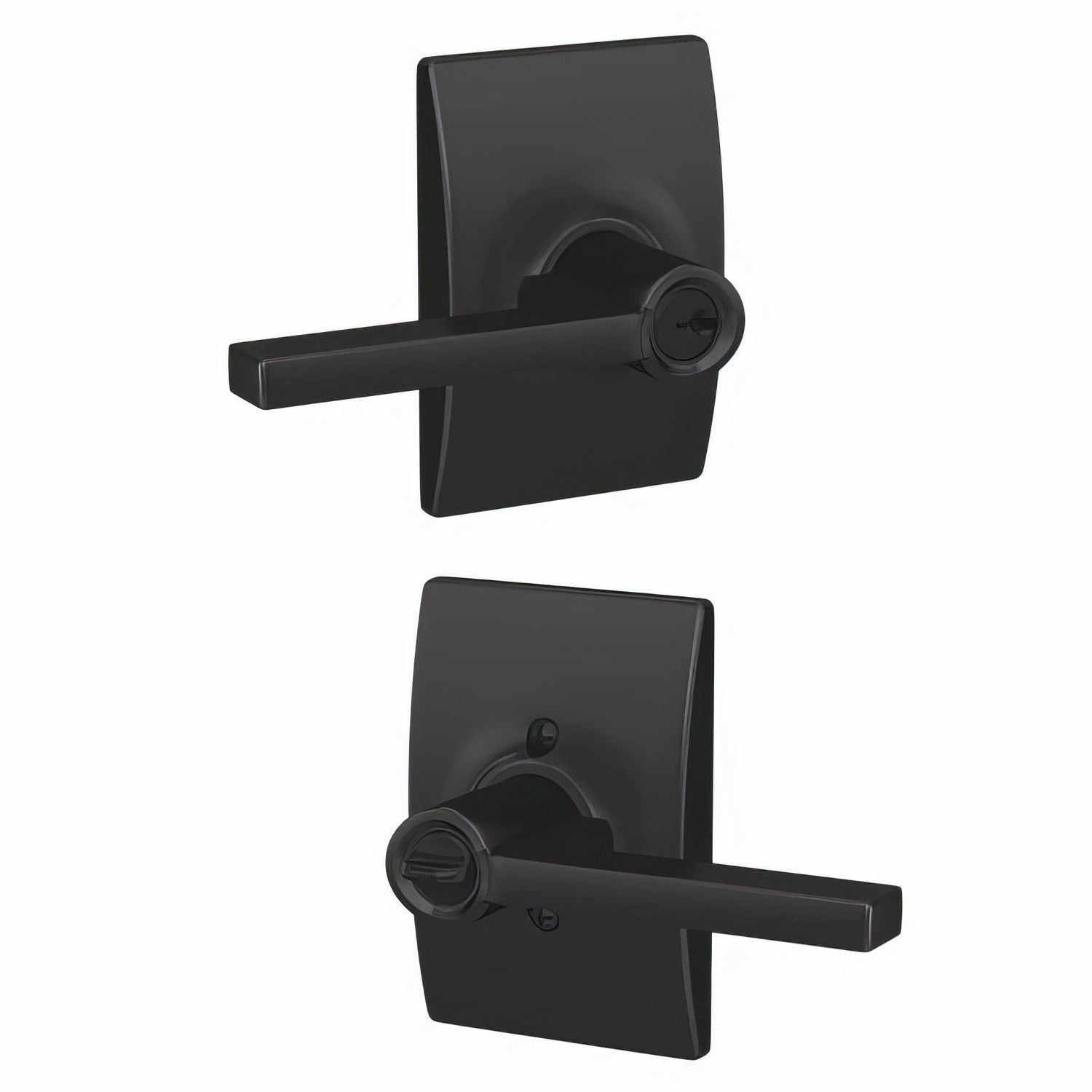 Schlage F51A-LAT-CEN F-Series Latitude Keyed Entry Door Lever.