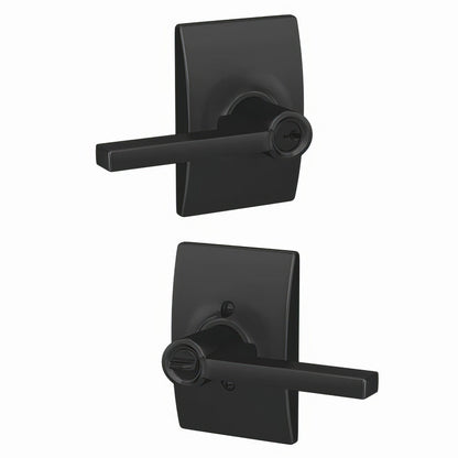Schlage F51A-LAT-CEN F-Series Latitude Keyed Entry Door Lever.
