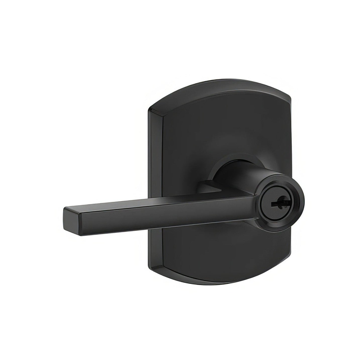 Schlage F51ALAT-GRW Latitude with Greenwich Rose Keyed Entry Door Lever