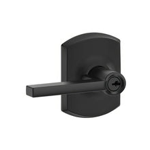Schlage F51ALAT-GRW Latitude with Greenwich Rose Keyed Entry Door Lever
