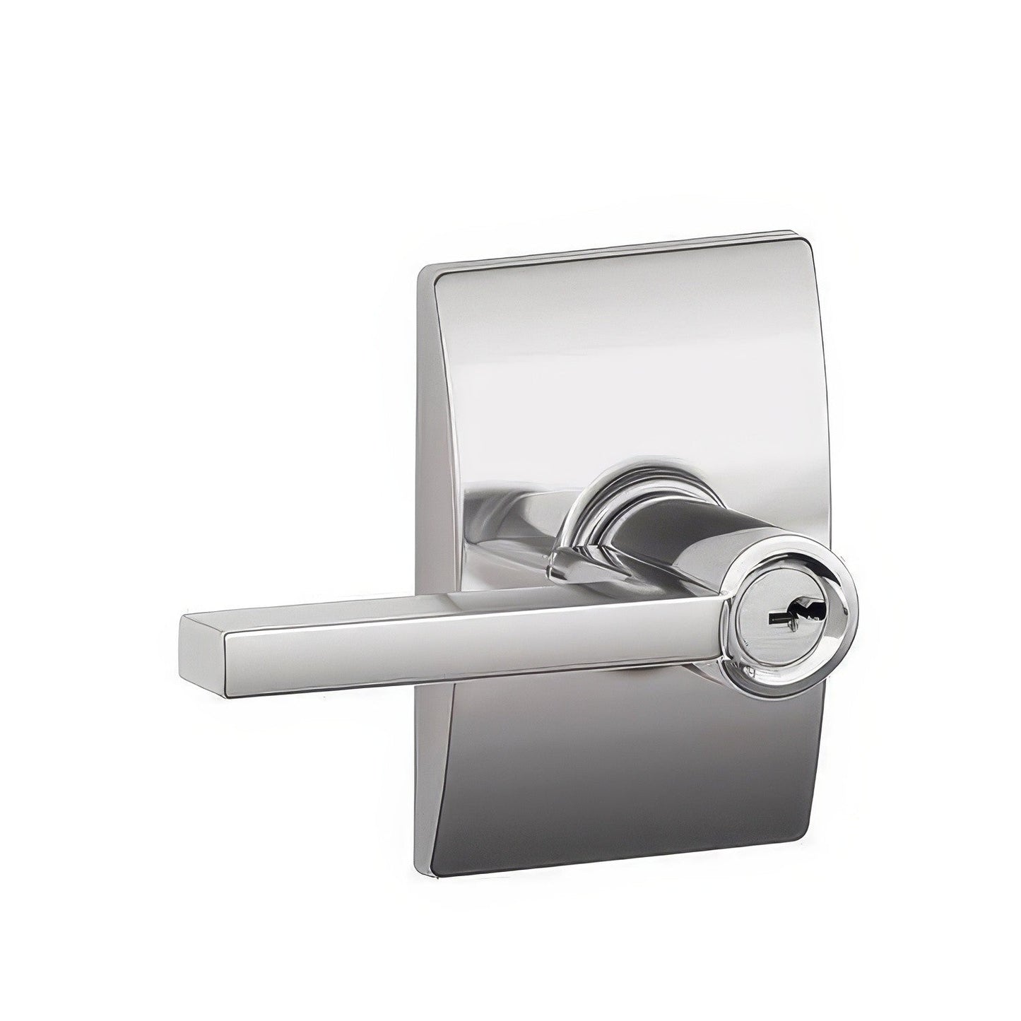 Schlage F51A-LAT-CEN F-Series Latitude Keyed Entry Door Lever.