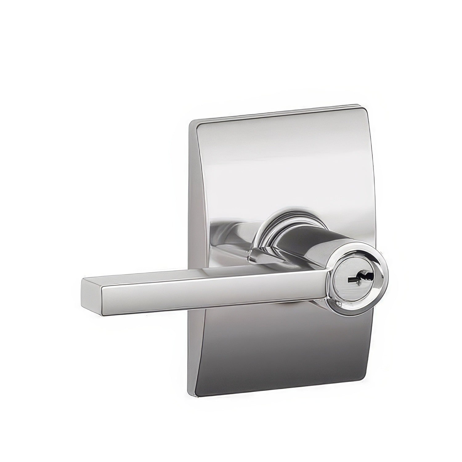 Schlage F51A-LAT-CEN F-Series Latitude Keyed Entry Door Lever.
