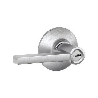 Schlage F51A-LAT F-Series Latitude Single Cylinder Keyed Entry Door Lever.