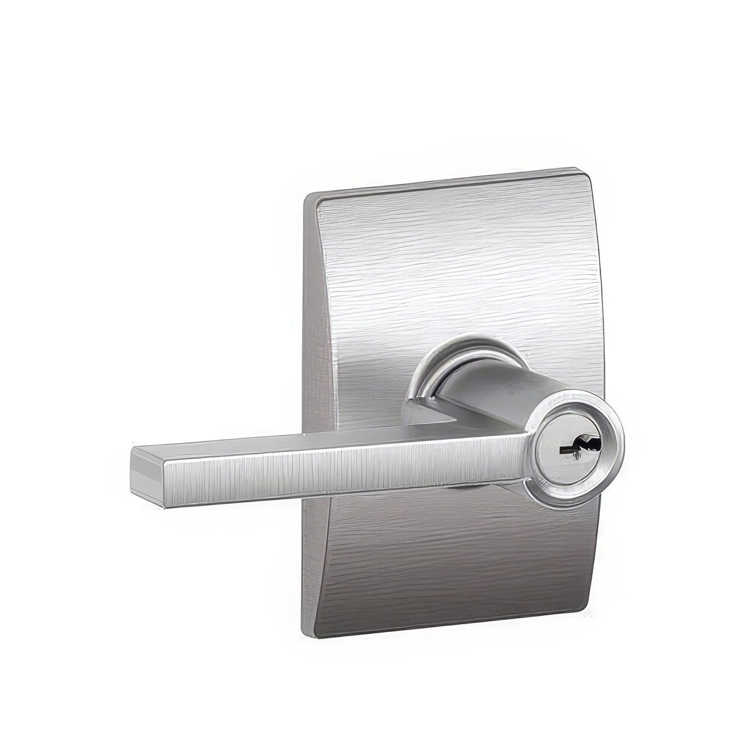Schlage F51A-LAT-CEN F-Series Latitude Keyed Entry Door Lever.