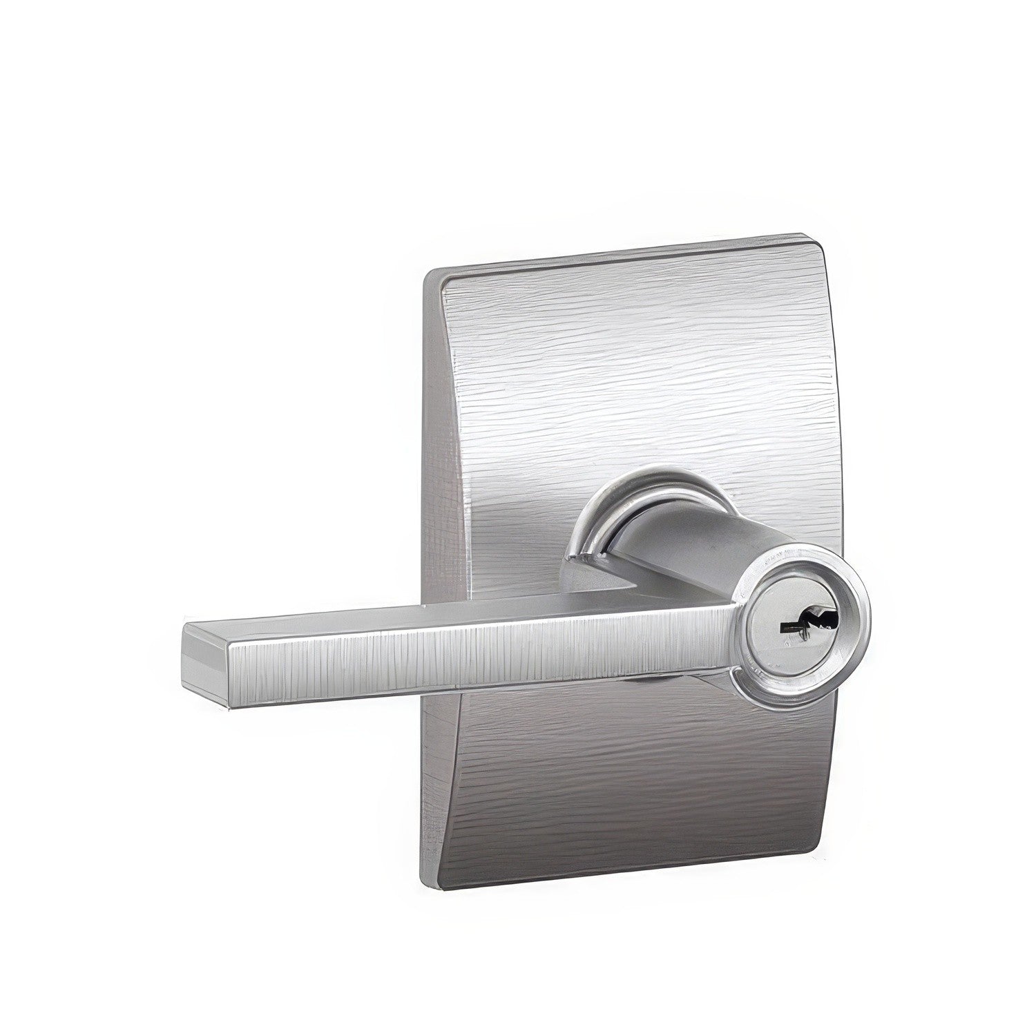 Schlage F51A-LAT-CEN F-Series Latitude Keyed Entry Door Lever.