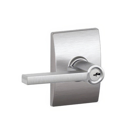 Schlage F51A-LAT-CEN F-Series Latitude Keyed Entry Door Lever.