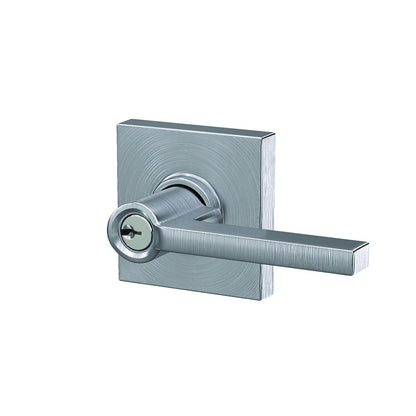 Schlage F51ALAT-COL Latitude with Collins Rose Keyed Entry Door Lever.