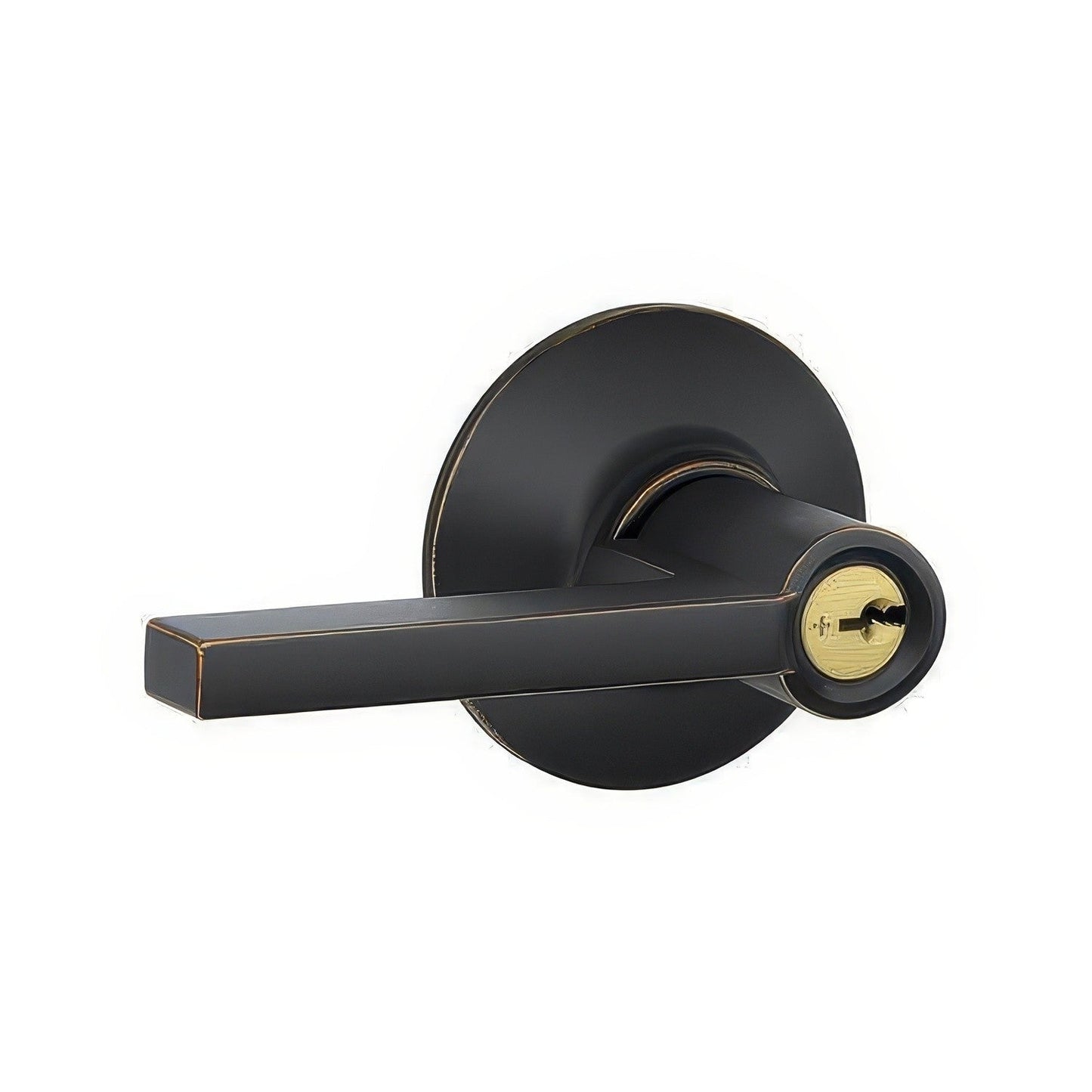 Schlage F51A-LAT F-Series Latitude Single Cylinder Keyed Entry Door Lever.