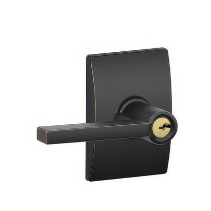 Schlage F51A-LAT-CEN F-Series Latitude Keyed Entry Door Lever.