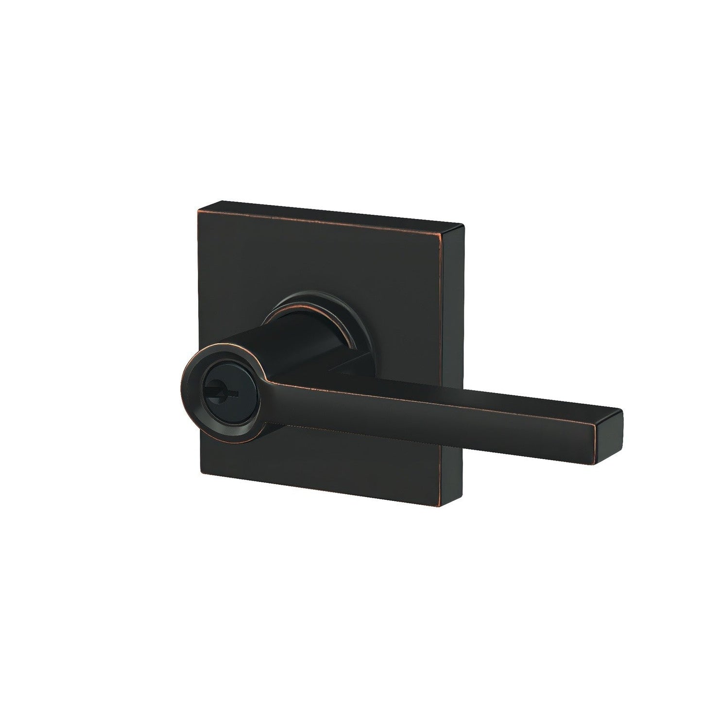Schlage F51ALAT-COL Latitude with Collins Rose Keyed Entry Door Lever