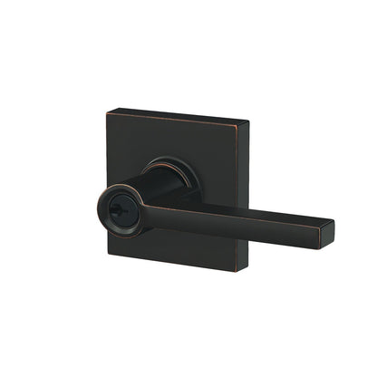 Schlage F51ALAT-COL Latitude with Collins Rose Keyed Entry Door Lever.