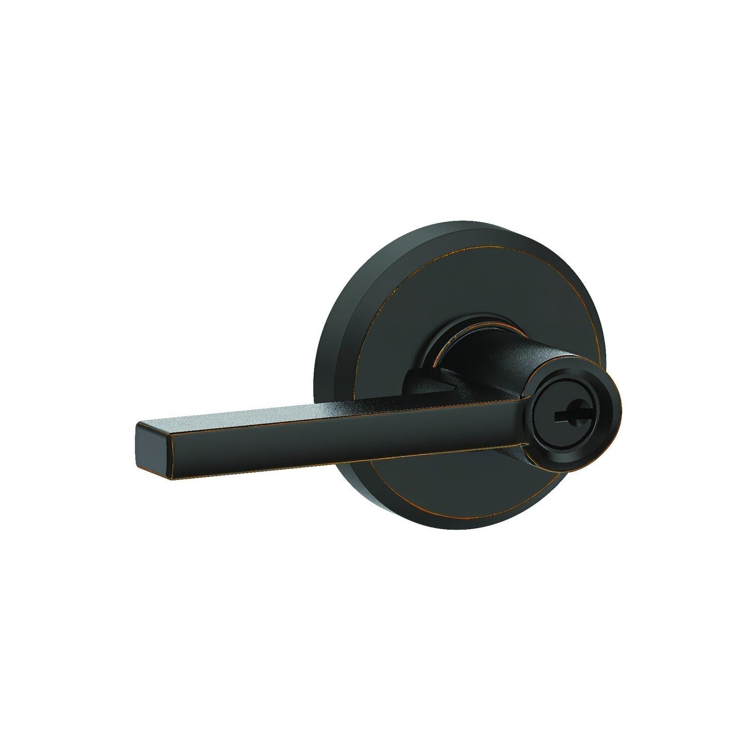 Schlage F51ALAT-GSN Latitude with Greyson Rose Keyed Entry Door Lever