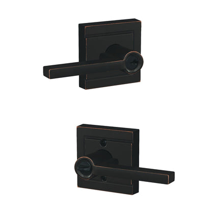 Schlage F51ALAT-ULD Latitude with Upland Rose Keyed Entry Door Lever