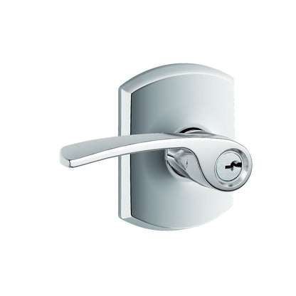 Schlage F51AMER-GRW Merano with Greenwich Rose Keyed Entry Door Lever