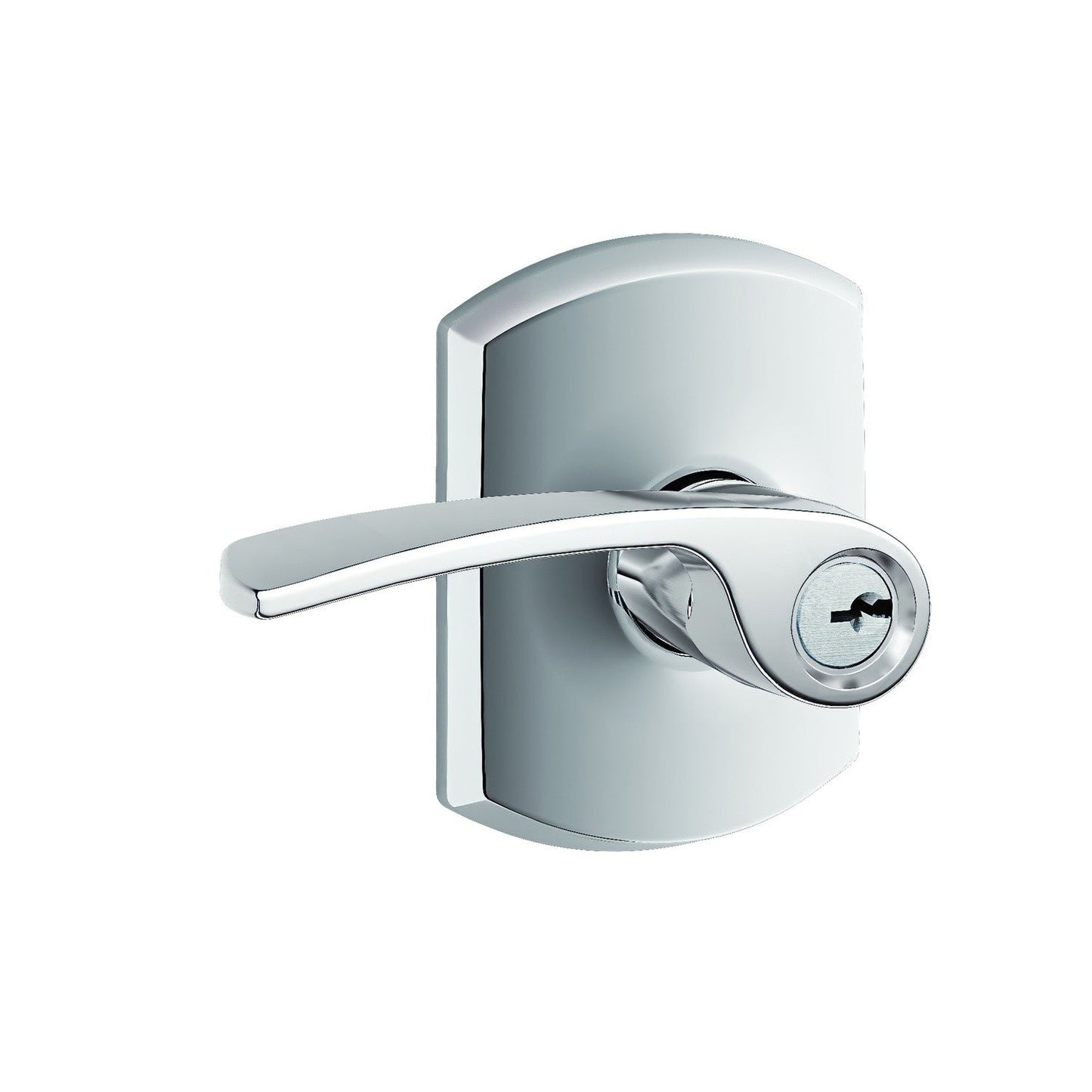 Schlage F51AMER-GRW Merano with Greenwich Rose Keyed Entry Door Lever.