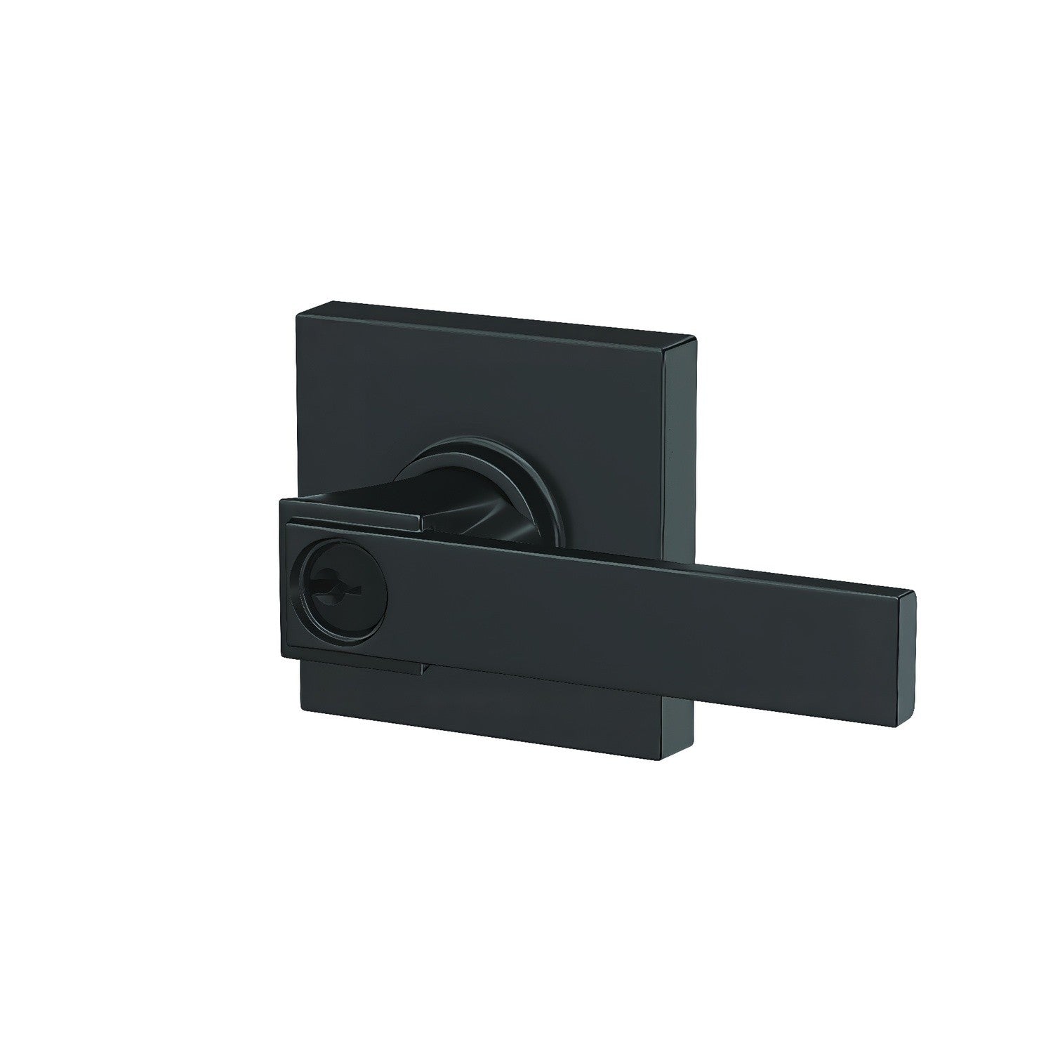 Schlage F51ANBK-COL Northbrook Lever with Collins Rose Keyed Entry