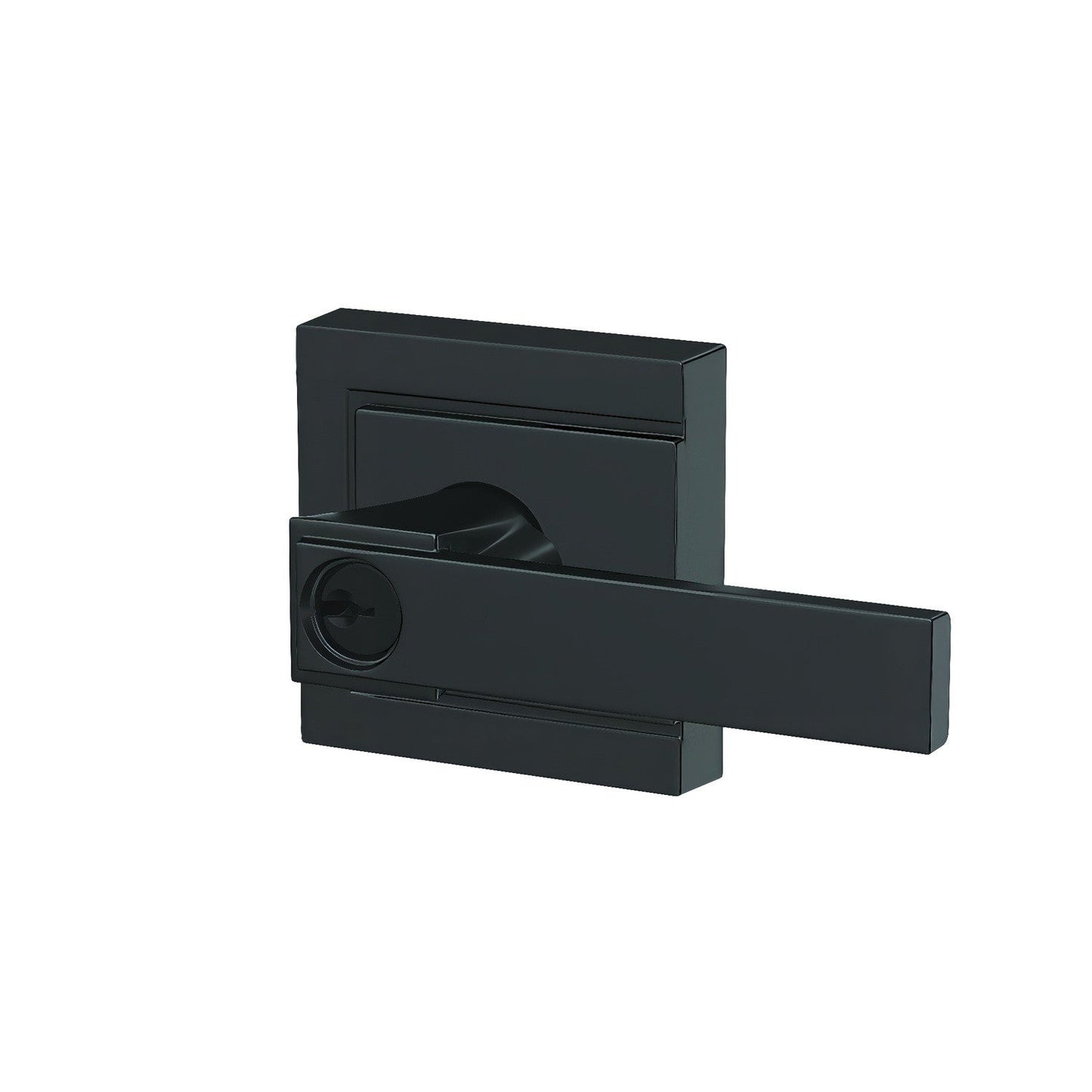 Schlage F51ANBK-ULD Northbrook with Upland Rose Keyed Entry Door Lever.