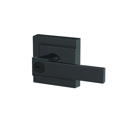 Schlage F51ANBK-ULD Northbrook with Upland Rose Keyed Entry Door Lever