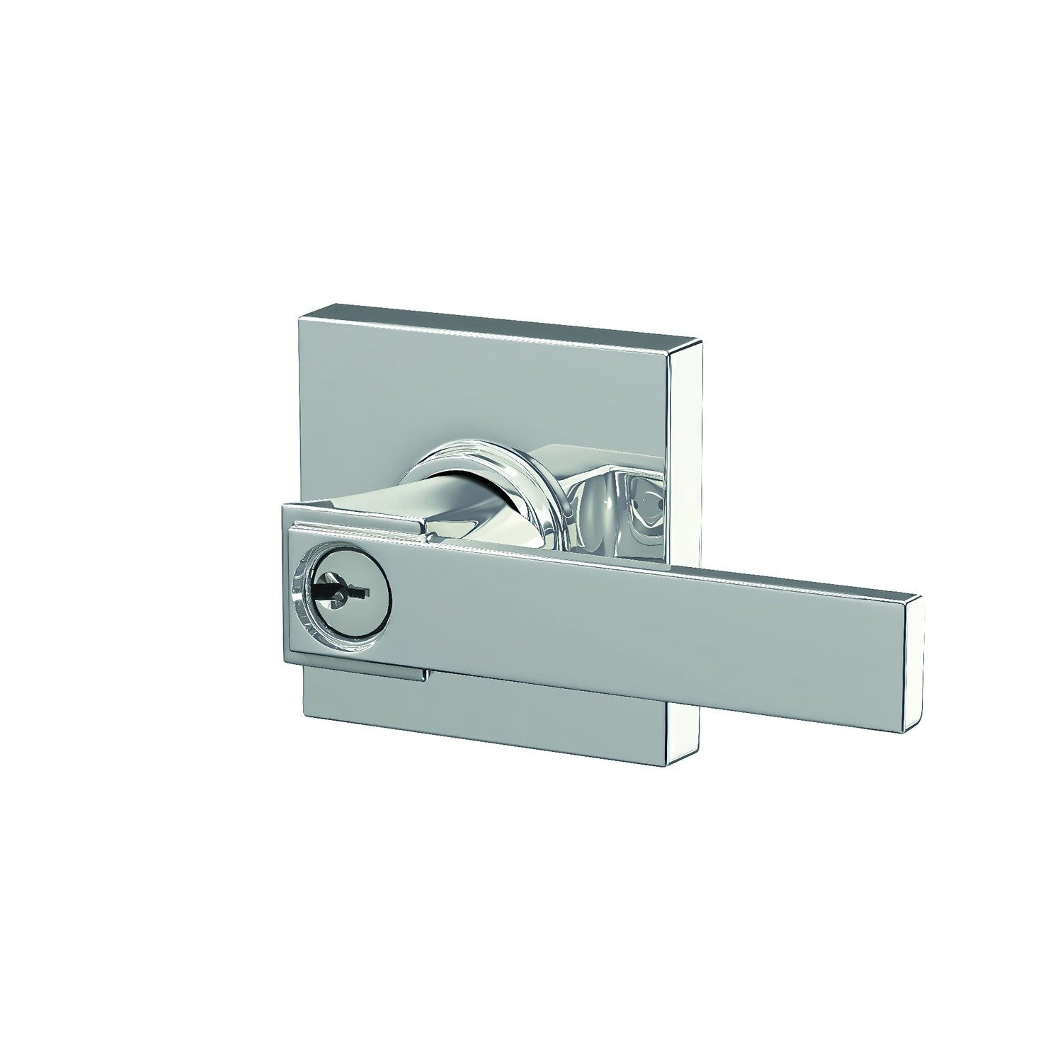 Schlage F51ANBK-COL Northbrook Lever with Collins Rose Keyed Entry