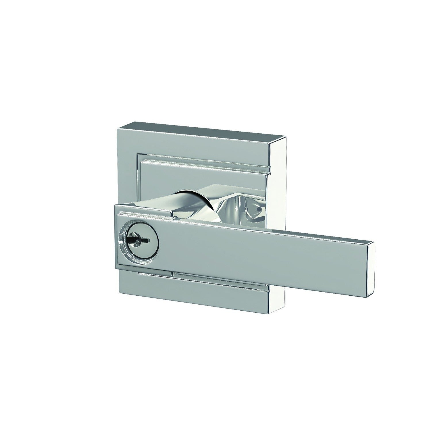 Schlage F51ANBK-ULD Northbrook with Upland Rose Keyed Entry Door Lever