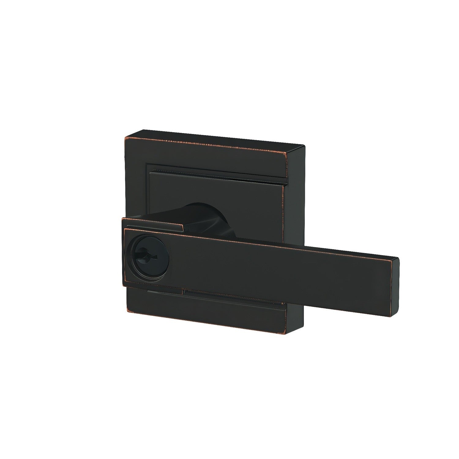 Schlage F51ANBK-ULD Northbrook with Upland Rose Keyed Entry Door Lever